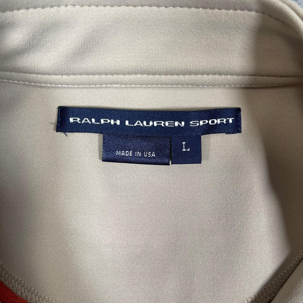 Vintage Polo Ralph Lauren Sport Jacket Womens L Beige Cropped Fit USA Made 90s - Picture 5 of 14